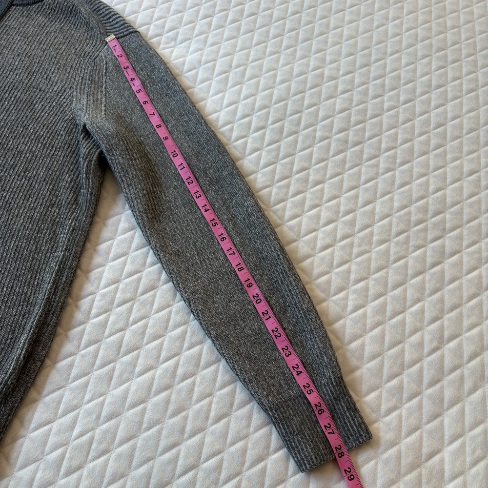 Banana Republic Italian Yarn Merino Wool Gray 1/4 Zip Men’s Sweatersize L Cozy - Picture 15 of 15